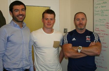 William Sparkes with Sports Science tutors